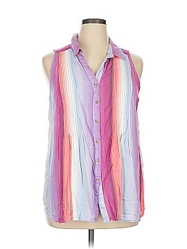 Terra & Sky Sleeveless Button Down Shirt