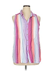 Terra & Sky Sleeveless Button Down Shirt