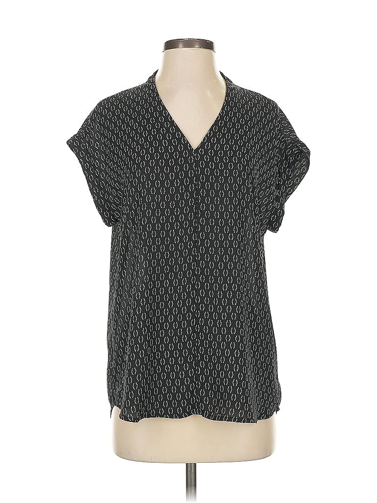 Pre-owned Pleione Short Sleeve Blouse In Gray