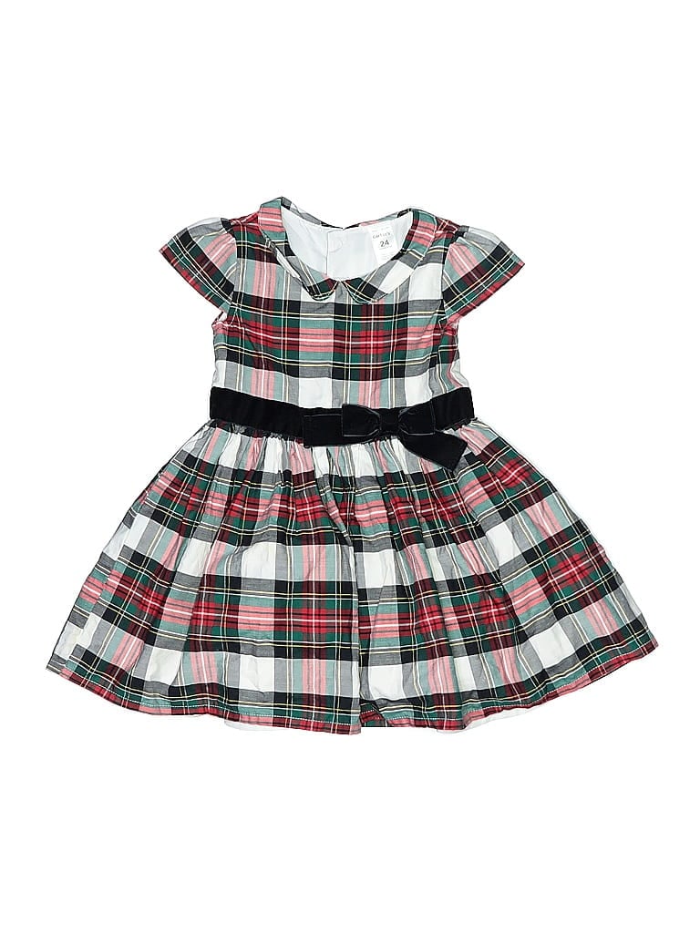 Carter's 100% Cotton Plaid Green Dress 18-24 MO / 24 MO - photo 1