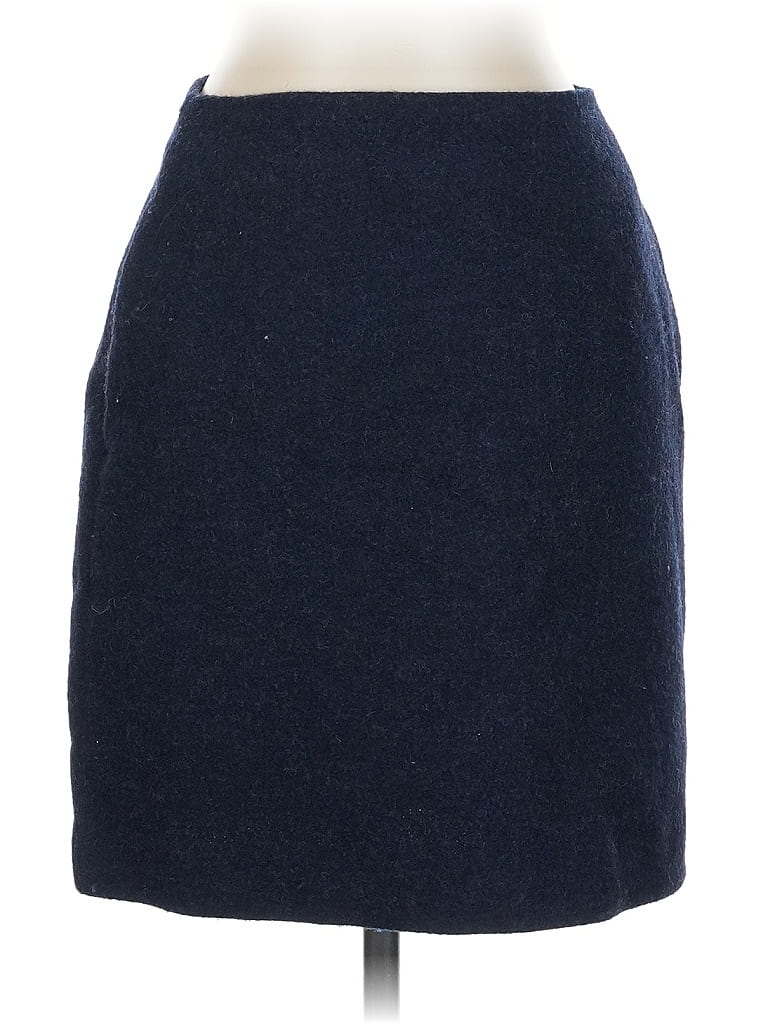 Pre-owned Uniqlo Wool Skirt In Blue