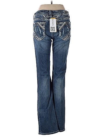 Grace Embellished Blue Medium Wash Jeans (view 2)
