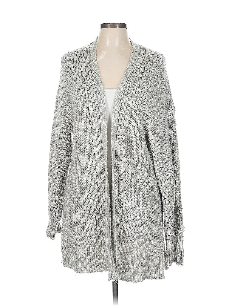 Pre-owned Vince Camuto Cardigan Sweater In Gray