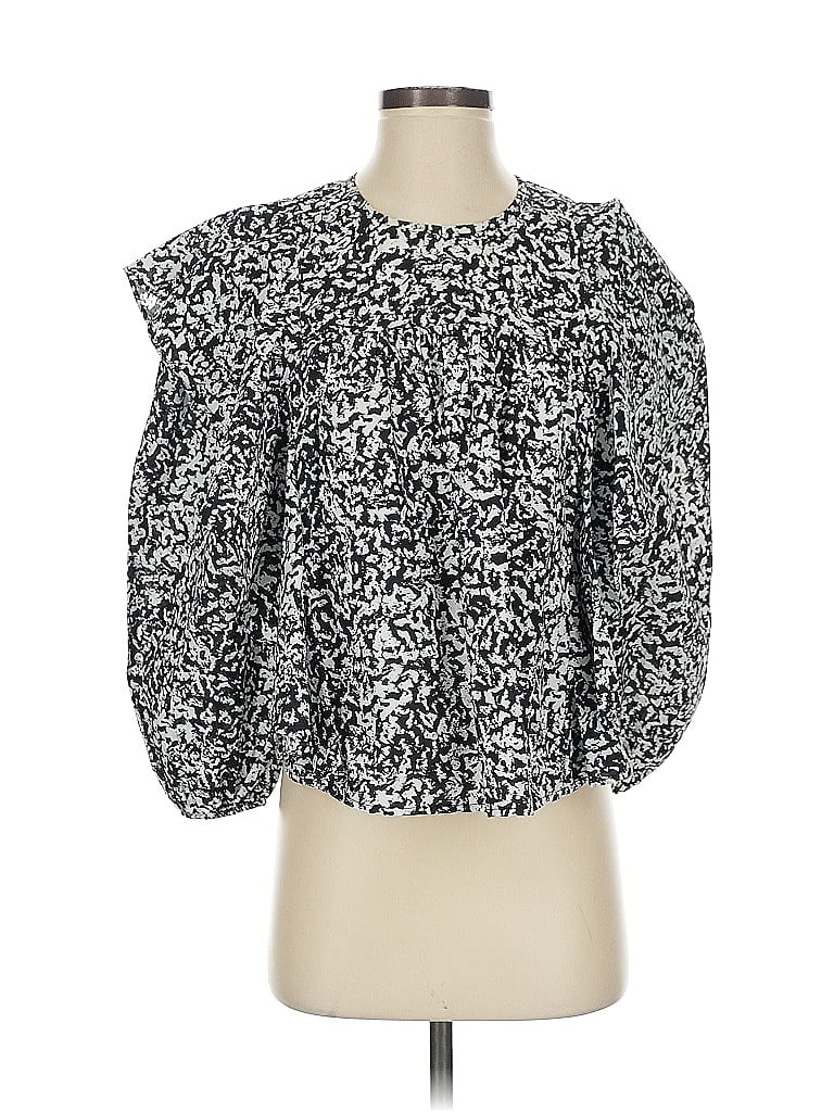 Pre-owned Pistola 3/4 Sleeve Blouse In Silver