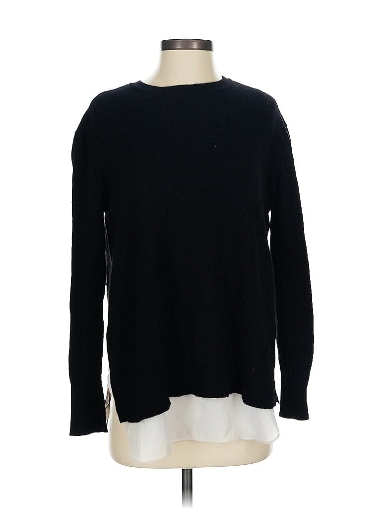 C by Bloomingdales 100% Cashmere Black Cashmere Pullover Sweater Size S - photo 1