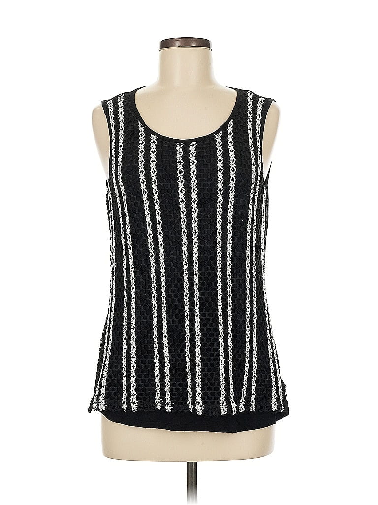 Pre-owned Christopher & Banks Sleeveless Blouse In Black