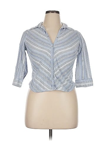 New Look 3/4 Sleeve Button-Down Shirt (view 1)