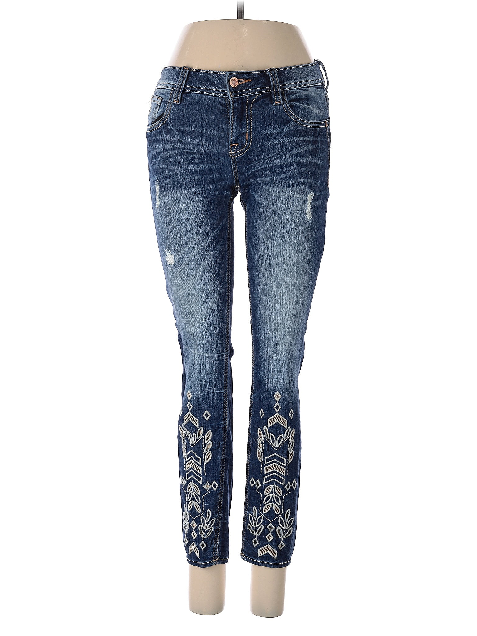 Miss Me Paisley Blue Jeans Size 25 waist