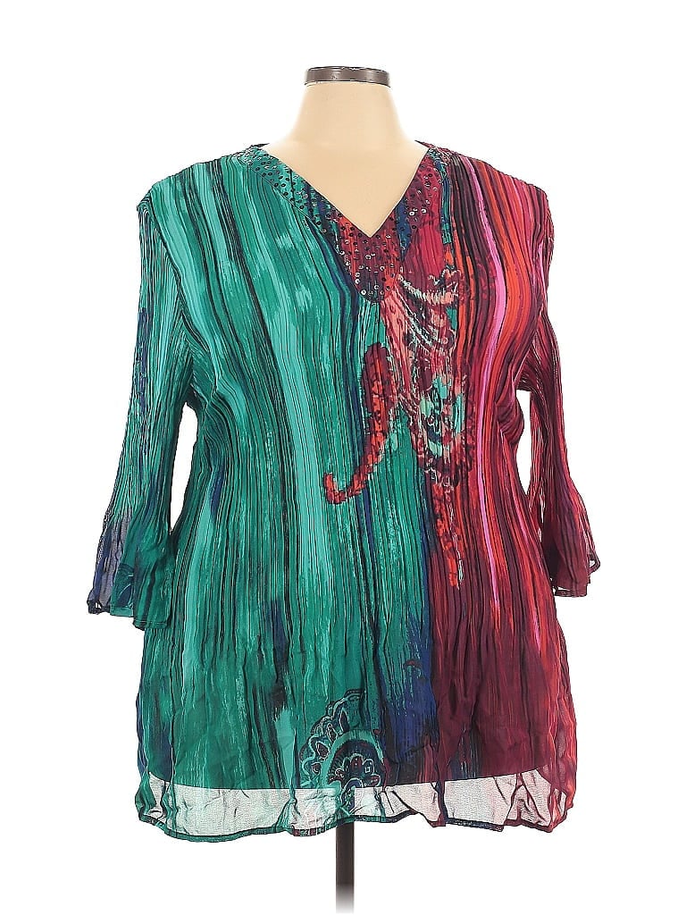 Catherines 100% Polyester Teal Casual Dress Size 3X - photo 1
