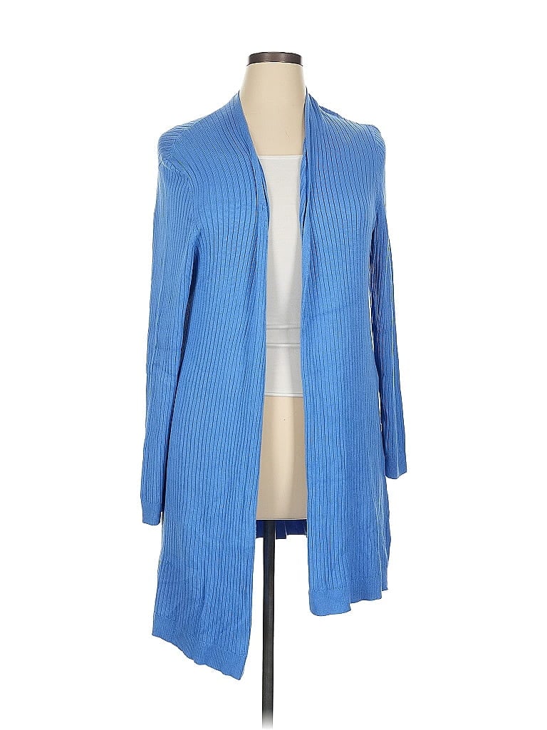 Pre-owned Soft Surroundings Cardigan Sweater In Blue
