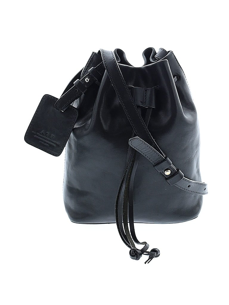 ATP All Tomorrow's Parties Atelier Black Leather Crossbody Bag One size - photo 1