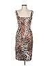 David Meister Animal Print Brown Cocktail Dress Size 10 - photo 1