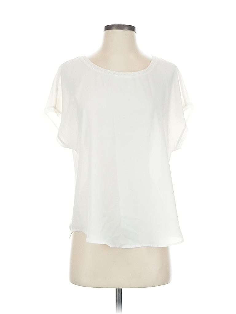 Pre-owned Banana Republic Short Sleeve Blouse In White