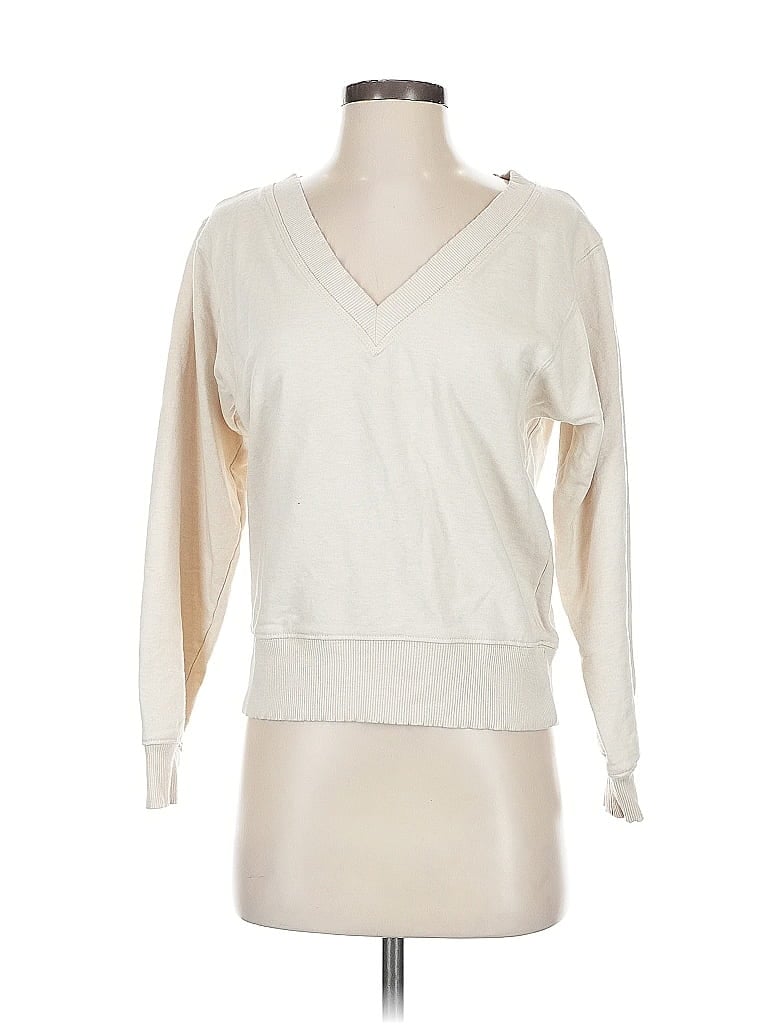 Pre-owned Splendid Pullover Sweater In White