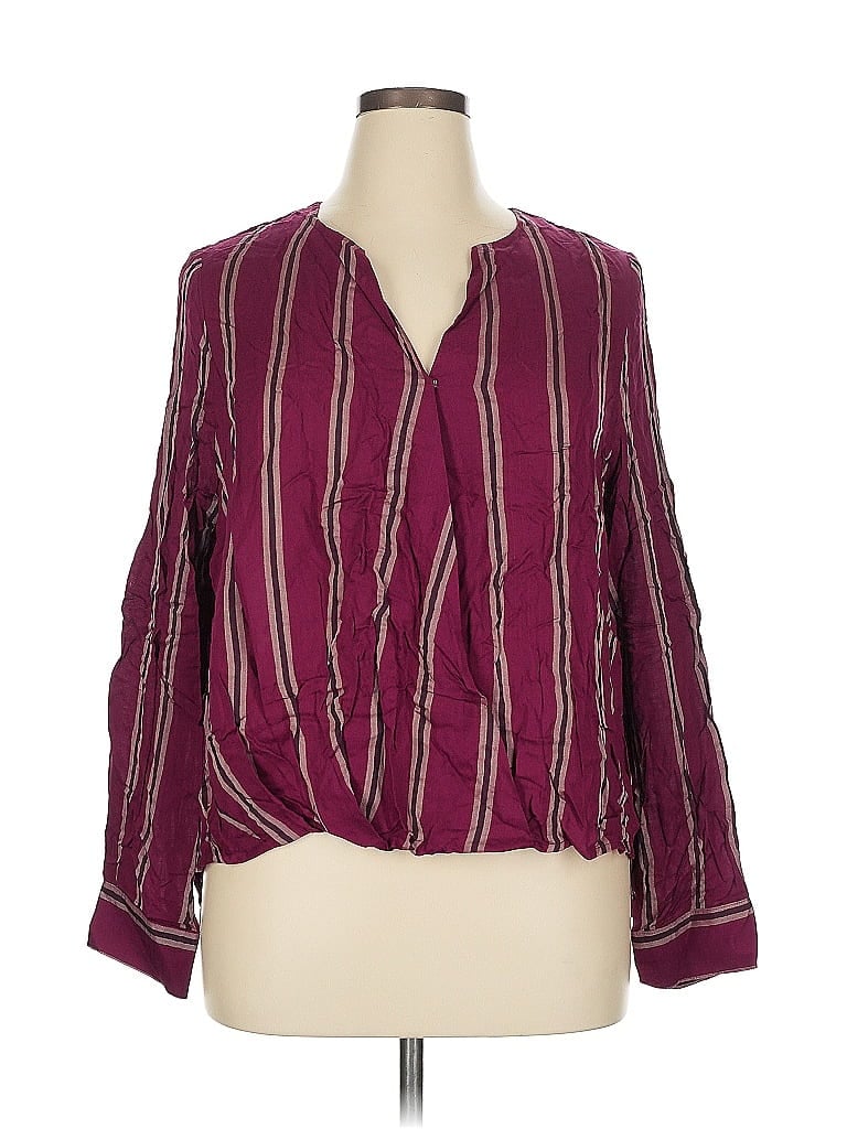 Click to view more detailed imagery on our partner's website Pre-owned Madison Long Sleeve Blouse In Burgundy