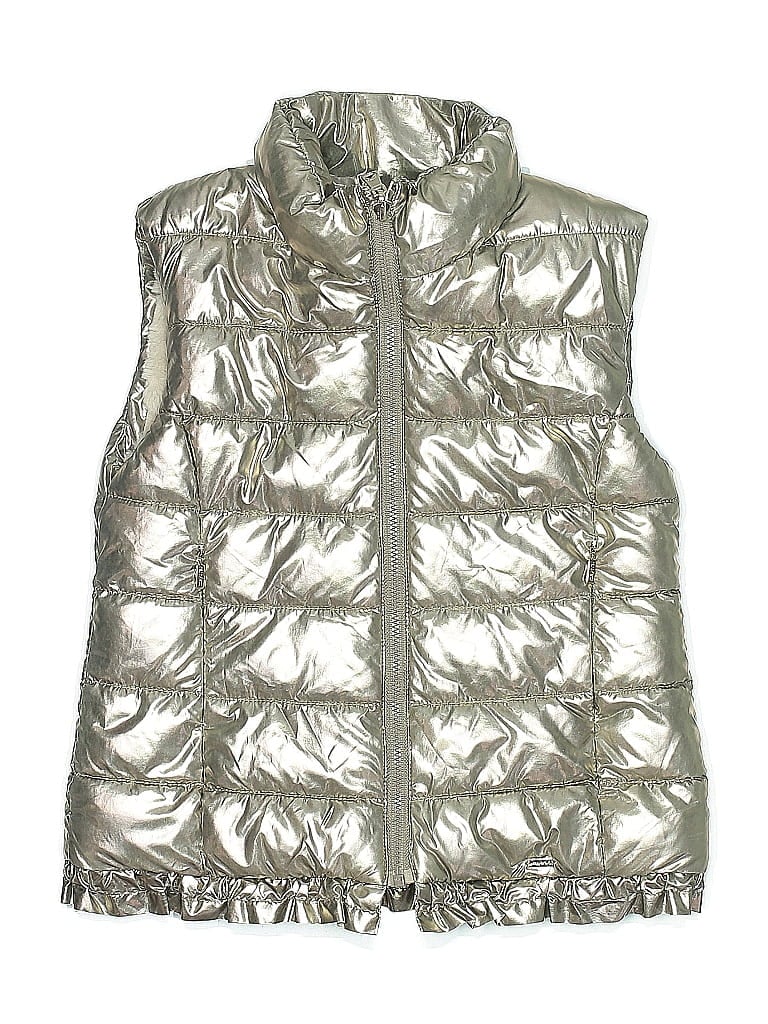 Mayoral 100% Polyester Metallic Silver Vest Size 6 (big kids) - photo 1