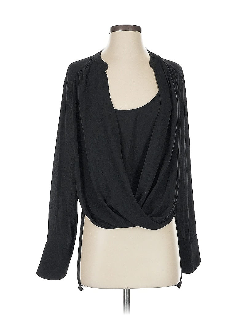 Click to view more detailed imagery on our partner's website Pre-owned Bcbgmaxazria Long Sleeve Blouse In Black