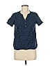 Mountain Hardwear 100% Organic Cotton Blue Short Sleeve Blouse Size M - photo 1