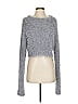 Endless Rose Metallic Gray Silver Pullover Sweater Size S - photo 1