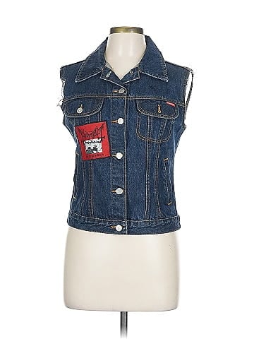 FIORUCCI Unique Blue Denim Vest with Patch (view 1)