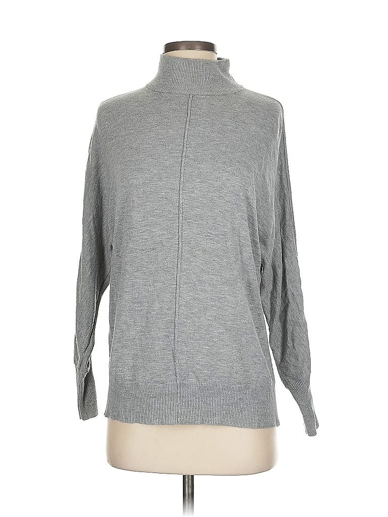 Pre-owned M Magaschoni Turtleneck Sweater In Gray