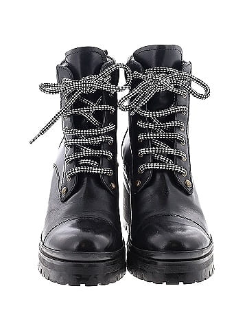 Miu Miu Nevermind Leather Combat Boots (view 2)