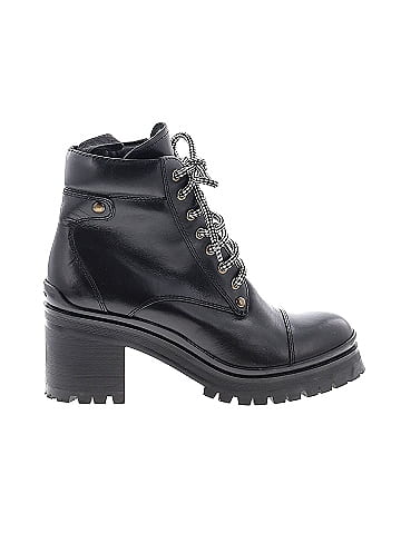 Miu Miu Nevermind Leather Combat Boots (view 1)