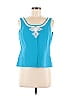 Kasper Solid Blue Sleeveless Top Size 6 - photo 1
