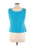 Kasper Solid Blue Sleeveless Top Size 6 - photo 2