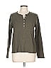 Pact 100% Organic Cotton Green Long Sleeve Henley Size L - photo 1