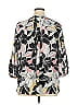 NYDJ 100% Polyester Floral Black Short Sleeve Blouse Size 1X - photo 2