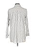 Ann Taylor LOFT Outlet Stripes Silver Long Sleeve Button-Down Shirt Size L - photo 2