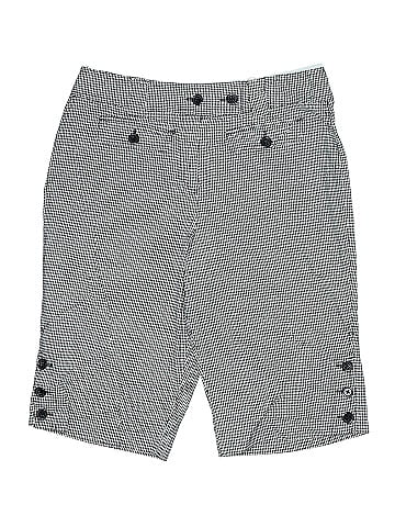Larry Levine Black Checked Dressy Shorts (view 1)