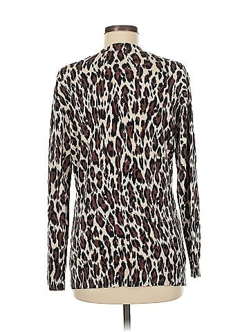 Grace Elements Brown Animal Print Cardigan Sweater (view 2)