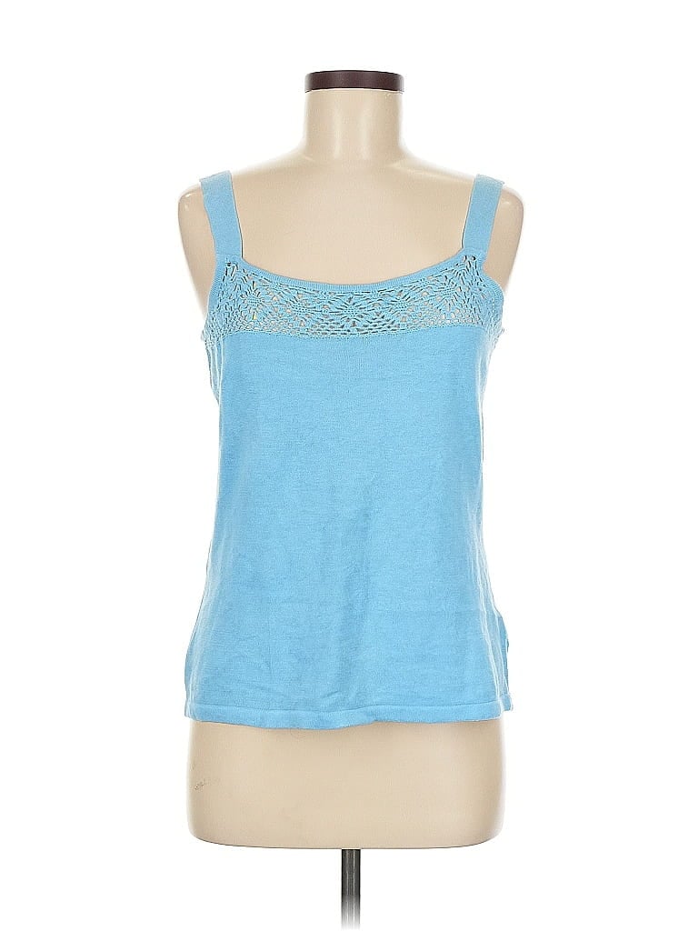 Pre-owned Jg Hook Tank Top Blue Strapless Neckline Tops