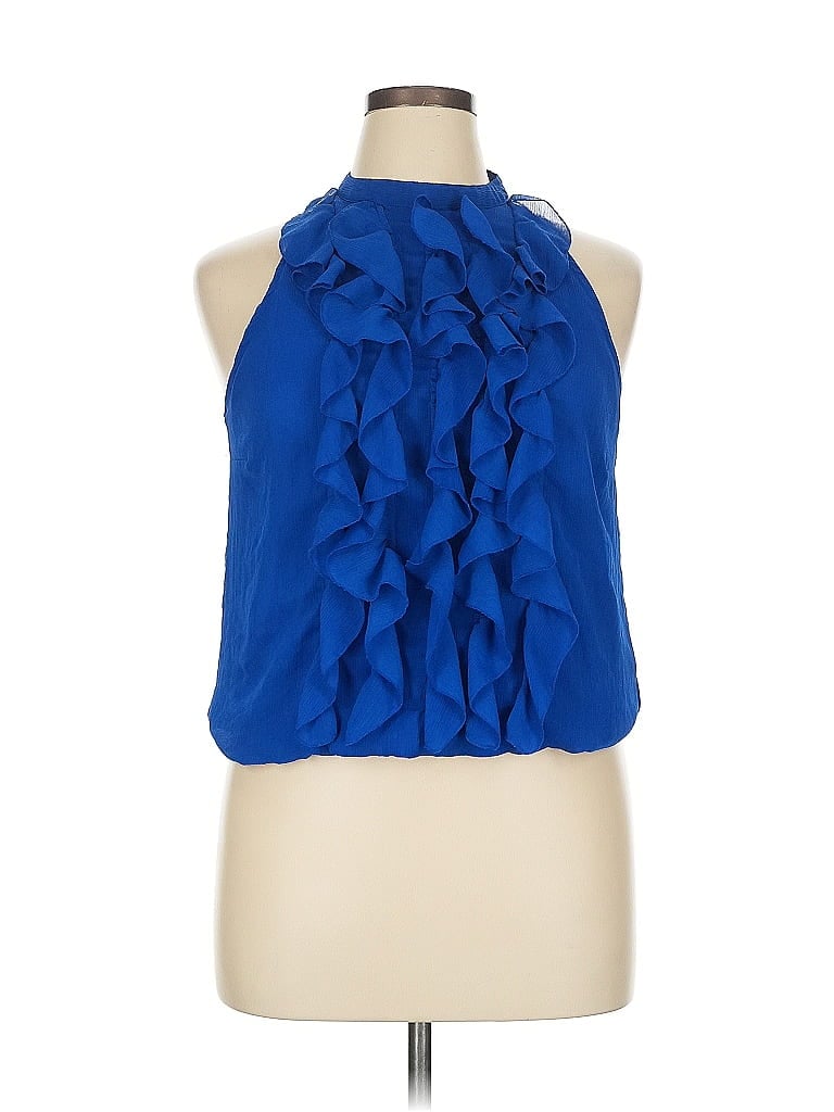 Pre-owned Mossimo Sleeveless Blouse In Blue
