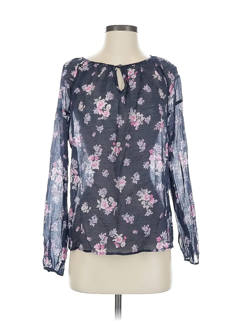 Pre-owned Vince Camuto Long Sleeve Blouse In Blue