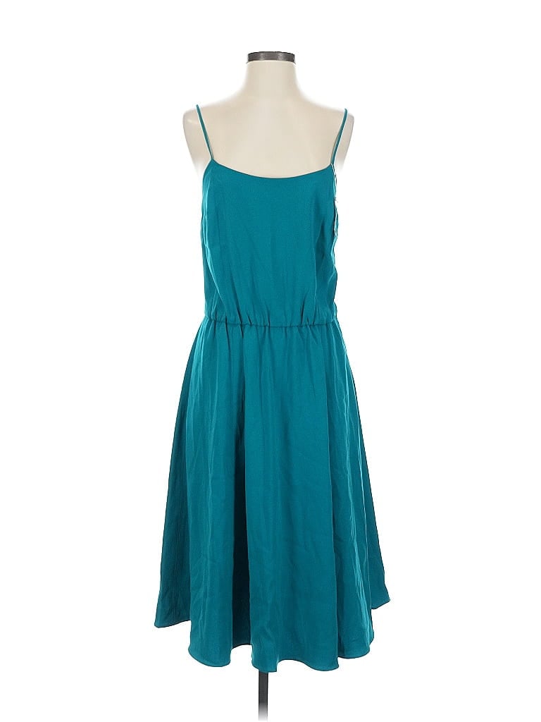 J.Crew Collection Solid Teal Casual Dress Size 4 - photo 1