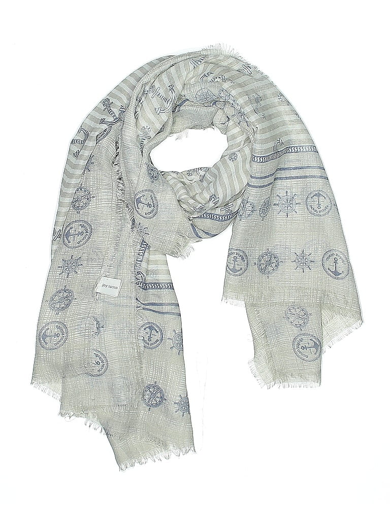 Pre-owned Joy Susan Scarf In Gray