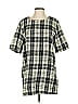 Olive Plaid Gray Casual Dress Size S - photo 1