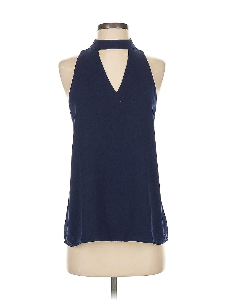 Pre-owned Naked Zebra Sleeveless Blouse In Blue