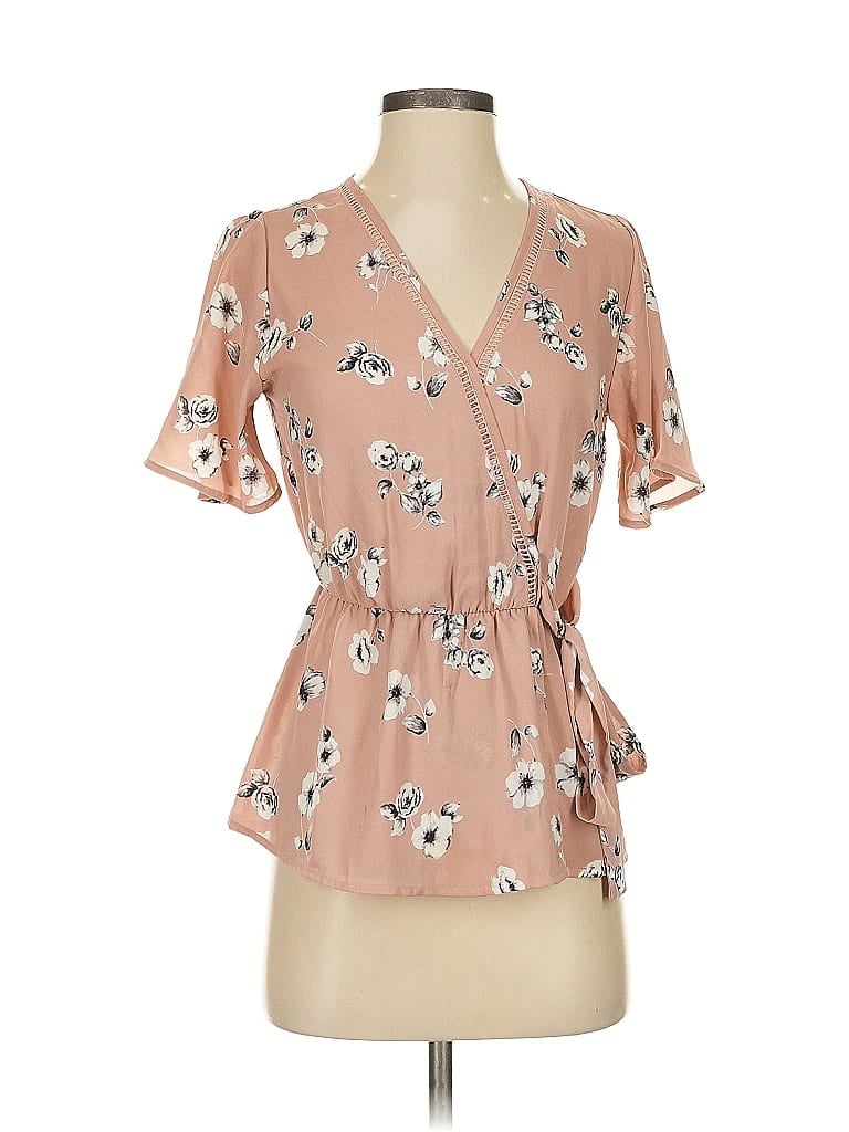 SIENNA SKY Pre-owned Short Sleeve Blouse In Brown