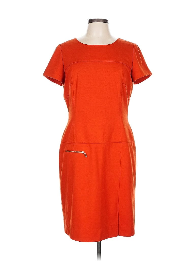 Click to view more detailed imagery on our partner's website Pre-owned Tahari By Asl Casual Dress In Orange
