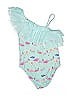 Janie and Jack Print Blue One Piece Swimsuit Size 4 - photo 2