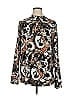 LOGO by Lori Goldstein Silver Long Sleeve Turtleneck Size XL - photo 1