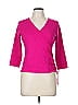 Bethany Pink Purple Silk Blend 3/4 Sleeve Size M - photo 1