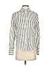 Pharaoh Stripes Ivory Long Sleeve Button-Down Shirt Size XS (0) - photo 1