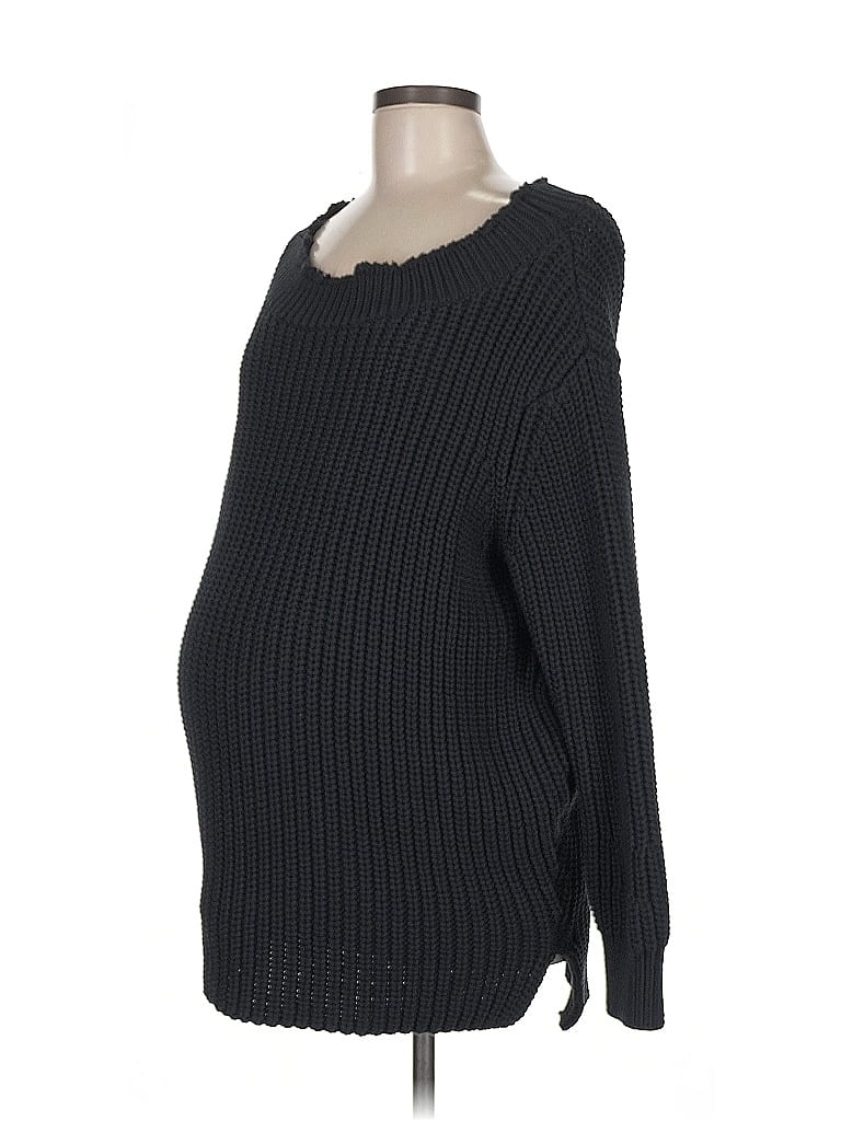 Hatch Solid Black Pullover Sweater One size - photo 1