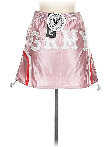 Assorted Brands 100% Polyester Pink Casual Skirt Size M