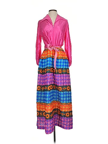 Rhapsody Vibrant Pink Boho Casual Dress (view 1)